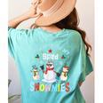 Chillin With My Sped Snowmies Teacher Student Christmas Women's Comfort Colors T-Shirt Back Print Chalky Mint Chillin With My Sped Snowmies Teacher Student Christmas Women's Comfort Colors T-Shirt Back Print Chalky Mint