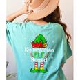 Christmas Kindergarten Elf Squad Teacher Student Women's Comfort Colors T-Shirt Back Print Chalky Mint Christmas Kindergarten Elf Squad Teacher Student Women's Comfort Colors T-Shirt Back Print Chalky Mint