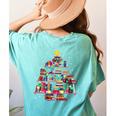 Christmas Library Tree Love Reading Books Nerd Teacher Women's Comfort Colors T-Shirt Back Print Chalky Mint Christmas Library Tree Love Reading Books Nerd Teacher Women's Comfort Colors T-Shirt Back Print Chalky Mint