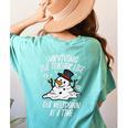 Christmas Surviving Teacher Life Meltdown Xmas Women Men Women's Comfort Colors T-Shirt Back Print Chalky Mint