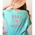 Coquette Bow Paraprofessional School Para Squad Teacher Aide Women's Comfort Colors T-Shirt Back Print Chalky Mint