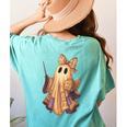 Coquette Music Note Patchwork Ghost Music Teacher Halloween Women's Comfort Colors T-Shirt Back Print Chalky Mint Coquette Music Note Patchwork Ghost Music Teacher Halloween Women's Comfort Colors T-Shirt Back Print Chalky Mint