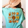 Coquette Teach Teacher Bows Thanksgiving Turkey Fall Autumn Women's Comfort Colors T-Shirt Back Print Chalky Mint Coquette Teach Teacher Bows Thanksgiving Turkey Fall Autumn Women's Comfort Colors T-Shirt Back Print Chalky Mint