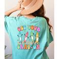 Get Your Cray-On Preschool Teacher Kindergarten Teacher Women's Comfort Colors T-Shirt Back Print Chalky Mint