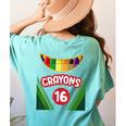 Crayon Box Fun Teacher Student Crayon Squad Halloween 2023 Women's Comfort Colors T-Shirt Back Print Chalky Mint Crayon Box Fun Teacher Student Crayon Squad Halloween 2023 Women's Comfort Colors T-Shirt Back Print Chalky Mint