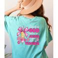 Created By God Called To Teacher Jesus Christian Teacher Women's Comfort Colors T-Shirt Back Print Chalky Mint