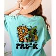 Cute Camo Pre K Back To School Teacher Kid Preschool Women's Comfort Colors T-Shirt Back Print Chalky Mint