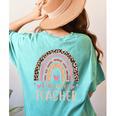 Cute Daycare Teacher Rainbow Leopard Print Childcare Worker Women's Comfort Colors T-Shirt Back Print Chalky Mint Cute Daycare Teacher Rainbow Leopard Print Childcare Worker Women's Comfort Colors T-Shirt Back Print Chalky Mint