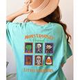 Cute Halloween Teacher Women's Comfort Colors T-Shirt Back Print Chalky Mint Cute Halloween Teacher Women's Comfort Colors T-Shirt Back Print Chalky Mint