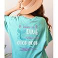 Cute Mermaid Librarian Teacher Dive Into A Good Book Reading Women's Comfort Colors T-Shirt Back Print Chalky Mint Cute Mermaid Librarian Teacher Dive Into A Good Book Reading Women's Comfort Colors T-Shirt Back Print Chalky Mint