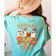 Daycare Boo Crew Halloween Spooky Costume For Teacher Women's Comfort Colors T-Shirt Back Print Chalky Mint