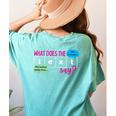 What Does The Text Say Text Evidence Reading Teacher For Men Women Women's Comfort Colors T-Shirt Back Print Chalky Mint