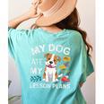 My Dog Ate My Lesson Plan Teacher Back To School Women's Comfort Colors T-Shirt Back Print Chalky Mint