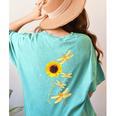 Dragonfly Sunflower Teacher Growth Mindset Choose To Shine Women's Comfort Colors T-Shirt Back Print Chalky Mint