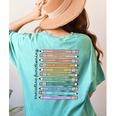 Executive Functioning Skills Back To School Sped Teacher SLP Women's Comfort Colors T-Shirt Back Print Chalky Mint