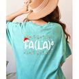 FA LA8 Christmas Santa Fa La Math Teacher Men Women Women's Comfort Colors T-Shirt Back Print Chalky Mint FA LA8 Christmas Santa Fa La Math Teacher Men Women Women's Comfort Colors T-Shirt Back Print Chalky Mint