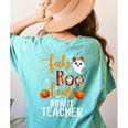 Faboolous INFANT Teacher Halloween Women's Comfort Colors T-Shirt Back Print Chalky Mint