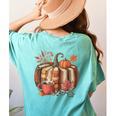 Fall Book Pumpkin Retro Reading Halloween Teacher Women's Comfort Colors T-Shirt Back Print Chalky Mint Fall Book Pumpkin Retro Reading Halloween Teacher Women's Comfort Colors T-Shirt Back Print Chalky Mint