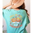Fall In Love With Kindergarten Autumn Kindergarten Teacher Women's Comfort Colors T-Shirt Back Print Chalky Mint Fall In Love With Kindergarten Autumn Kindergarten Teacher Women's Comfort Colors T-Shirt Back Print Chalky Mint