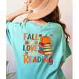 Fall In Love With Reading Autumn Thanksgiving Shirt Teacher Women's Comfort Colors T-Shirt Back Print Chalky Mint Fall In Love With Reading Autumn Thanksgiving Shirt Teacher Women's Comfort Colors T-Shirt Back Print Chalky Mint