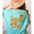 Fall In Love With Teaching 1st Grade Teacher Thanksgiving For Men Women Girls Kids Women's Comfort Colors T-Shirt Back Print Chalky Mint