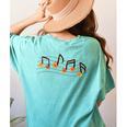 Fall Music Teacher Halloween Pumpkin Music Note Fall Teacher Women's Comfort Colors T-Shirt Back Print Chalky Mint