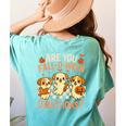 Are You Fall O Ween Directions Teacher Halloween Dog Ghost Women's Comfort Colors T-Shirt Back Print Chalky Mint Are You Fall O Ween Directions Teacher Halloween Dog Ghost Women's Comfort Colors T-Shirt Back Print Chalky Mint