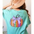 Fall Pumpkin Books Lover Halloween Teacher Teaching Staff Women's Comfort Colors T-Shirt Back Print Chalky Mint Fall Pumpkin Books Lover Halloween Teacher Teaching Staff Women's Comfort Colors T-Shirt Back Print Chalky Mint