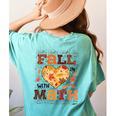 Fall Teacher Fall In Love With Math Math Thanksgiving For Men Women Women's Comfort Colors T-Shirt Back Print Chalky Mint Fall Teacher Fall In Love With Math Math Thanksgiving For Men Women Women's Comfort Colors T-Shirt Back Print Chalky Mint