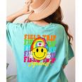 Field Trip Squad Groovy Field Day Smile Face Teacher Tie Dye Women's Comfort Colors T-Shirt Back Print Chalky Mint Field Trip Squad Groovy Field Day Smile Face Teacher Tie Dye Women's Comfort Colors T-Shirt Back Print Chalky Mint