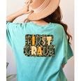 First 1St Grade Camo Camouflage Boy Teacher Back To School Women's Comfort Colors T-Shirt Back Print Chalky Mint