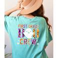 First Grade Boo Crew Teacher Student Halloween Costume Women's Comfort Colors T-Shirt Back Print Chalky Mint