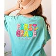 First Grade Team Teacher Back To School 1st Grade Squad Kids Women's Comfort Colors T-Shirt Back Print Chalky Mint First Grade Team Teacher Back To School 1st Grade Squad Kids Women's Comfort Colors T-Shirt Back Print Chalky Mint