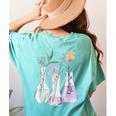 Flowers Test Tube Chemistry Student Science Teacher Women Women's Comfort Colors T-Shirt Back Print Chalky Mint