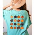 Folk Art Pumpkins Teacher Nurses Admin Witch Halloween Cute Women's Comfort Colors T-Shirt Back Print Chalky Mint Folk Art Pumpkins Teacher Nurses Admin Witch Halloween Cute Women's Comfort Colors T-Shirt Back Print Chalky Mint