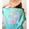 In My Fourth Grade Era Girl Back To School 4th Grade Teacher Women's Comfort Colors T-Shirt Back Print Chalky Mint