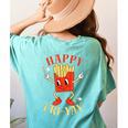 Fun Teacher Happy Fri Yay French Fries Friday Lovers Women's Comfort Colors T-Shirt Back Print Chalky Mint