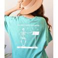 Funny Skeleton Music Teacher I'Ll Wait Until It's Quiet Women's Comfort Colors T-Shirt Back Print Chalky Mint
