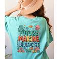 Future Marine Biologist Student Biology Teacher Kids Women's Comfort Colors T-Shirt Back Print Chalky Mint