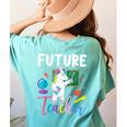 Future Teacher School Teacher Female Women's Comfort Colors T-Shirt Back Print Chalky Mint Future Teacher School Teacher Female Women's Comfort Colors T-Shirt Back Print Chalky Mint