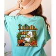 Ghost Library Reading Books Halloween Librarian Teacher Women's Comfort Colors T-Shirt Back Print Chalky Mint Ghost Library Reading Books Halloween Librarian Teacher Women's Comfort Colors T-Shirt Back Print Chalky Mint