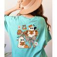 Ghost Reading Books Halloween Bow Spooky Teacher Student Women's Comfort Colors T-Shirt Back Print Chalky Mint Ghost Reading Books Halloween Bow Spooky Teacher Student Women's Comfort Colors T-Shirt Back Print Chalky Mint