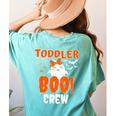 Girl Toddler Boo Crew Daycare Teacher Halloween Party Women's Comfort Colors T-Shirt Back Print Chalky Mint