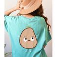 Good Egg Teacher Halloween Costume The Couch Potato Women's Comfort Colors T-Shirt Back Print Chalky Mint