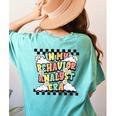 Groovy ABA RBT Therapist In My Behavior Analyst Era Teacher Women's Comfort Colors T-Shirt Back Print Chalky Mint