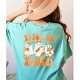 Groovy Teacher Halloween Trick Or Teach Ghost Men Women Kids Women's Comfort Colors T-Shirt Back Print Chalky Mint Groovy Teacher Halloween Trick Or Teach Ghost Men Women Kids Women's Comfort Colors T-Shirt Back Print Chalky Mint
