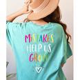 Growth Mindset Positive Back To School Teacher Student Women's Comfort Colors T-Shirt Back Print Chalky Mint Growth Mindset Positive Back To School Teacher Student Women's Comfort Colors T-Shirt Back Print Chalky Mint