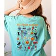Halloween Alphabet ABCs Learning Kindergarten Teacher Women's Comfort Colors T-Shirt Back Print Chalky Mint Halloween Alphabet ABCs Learning Kindergarten Teacher Women's Comfort Colors T-Shirt Back Print Chalky Mint