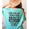 Halloween Calculus Teacher Prisoner Costume Women's Comfort Colors T-Shirt Back Print Chalky Mint Halloween Calculus Teacher Prisoner Costume Women's Comfort Colors T-Shirt Back Print Chalky Mint
