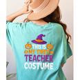 Halloween Costumes For Teachers Tired Teacher Costume Tee Women's Comfort Colors T-Shirt Back Print Chalky Mint